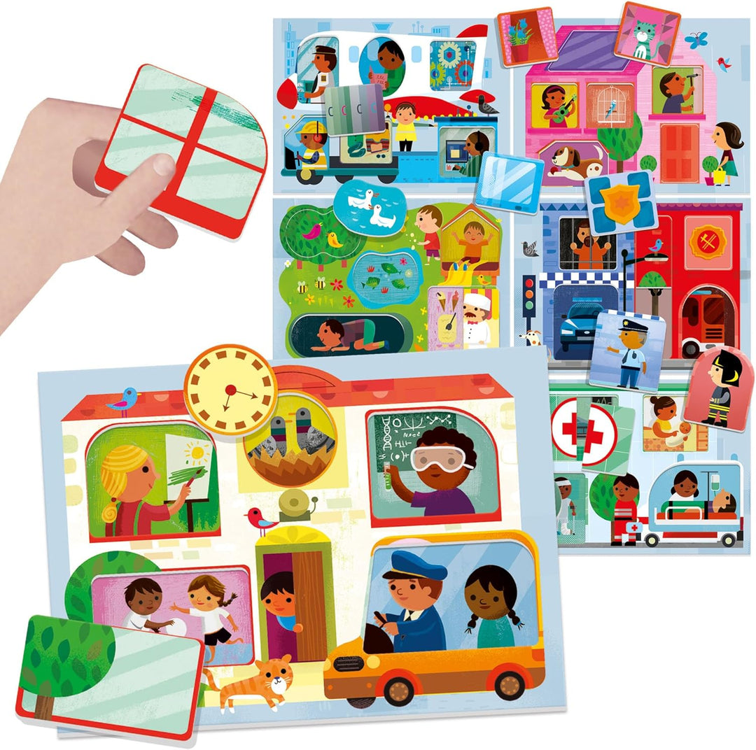Headu MU23615 Baby Play Town Montessori Pädagogische Spiele, Mehrfarbig, S