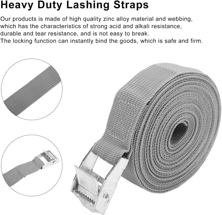 2 Stück 25mm X 3m Spanngurte, Strickband Zurrgurte, Ratschen-Ladungsspanngurte, Robuste Zurrgurte, L