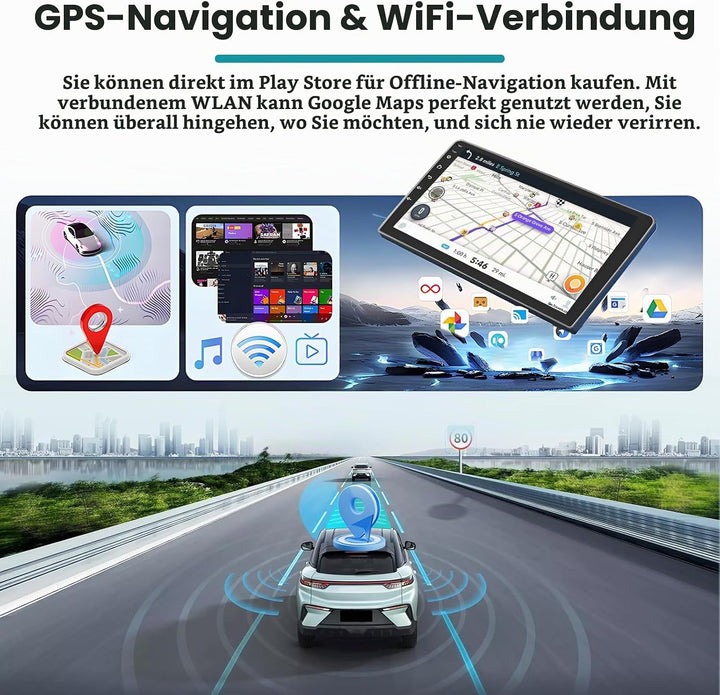 Hikity 2G 64G Android 15 Autoradio Für Toyota Yaris/Vizi 2005-2011 mit Wireless Carplay Android Auto