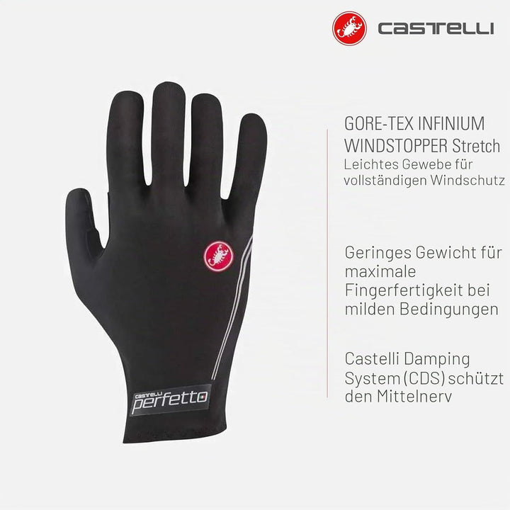 CASTELLI Perfetto Light Glove Sports L Schwarz, L Schwarz