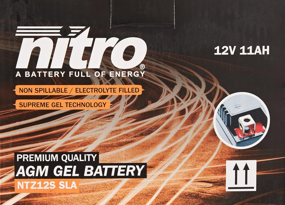 NITRO YTZ12S -N- Batteries, Schwarz (Preis inkl. EUR 7,50 Pfand)