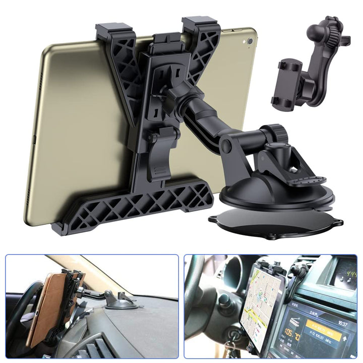 Tablet Halterung Auto, 360° Drehbare Verstellbare iPad Autohalterung, Universal Armaturenbrett Winds