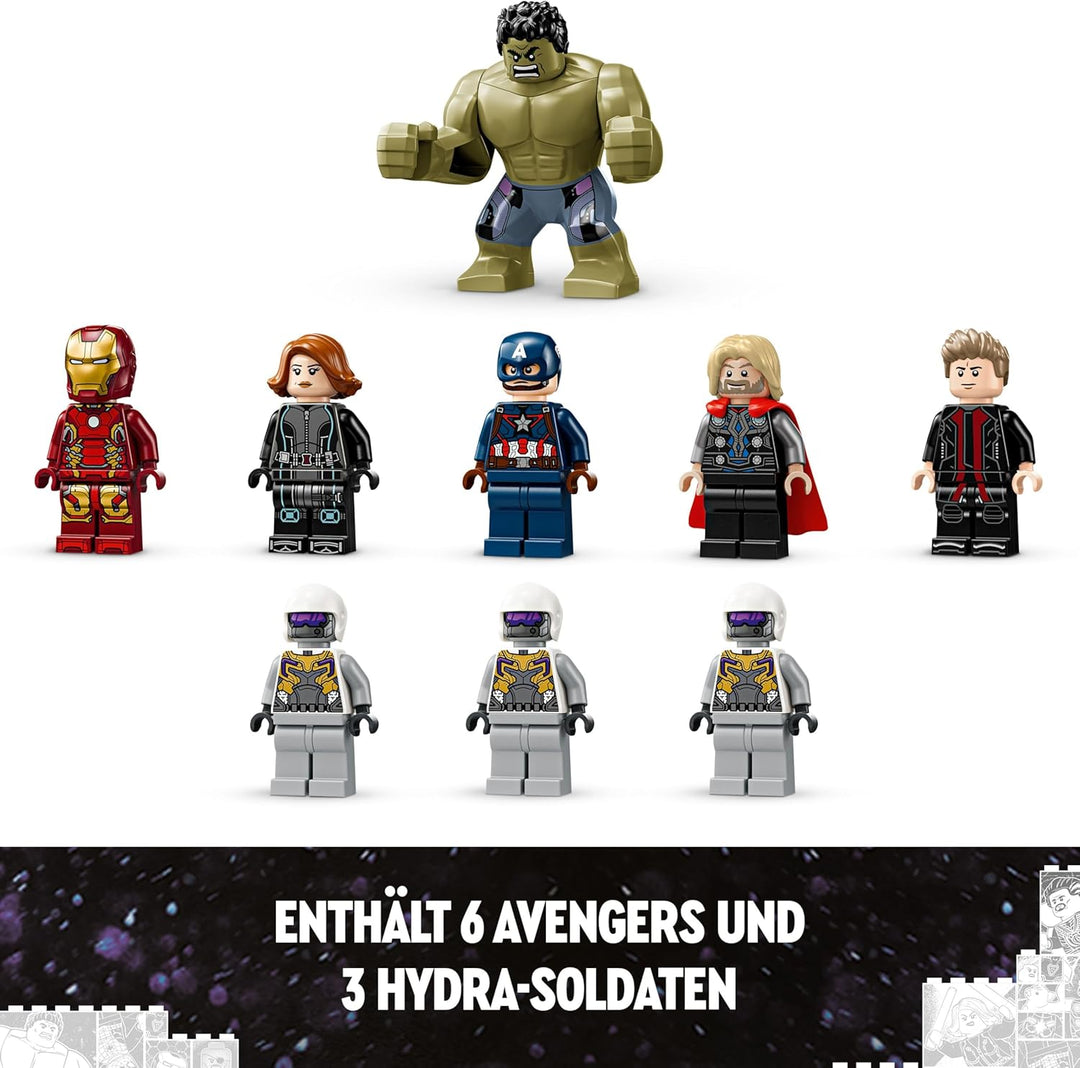 LEGO Marvel Avengers Assemble: Age of Ultron, BAU- und Spielset mit 8 Superhelden-Minifiguren wie Th