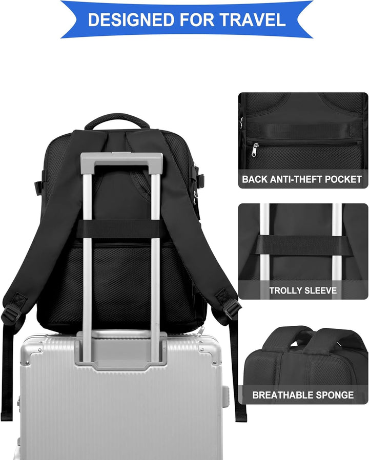 SZLX Grosser Reiserucksack Damen,Ryanair Handgepäck 40x20x25 Rucksack 45x36x20 Easyjet mit USB ansch