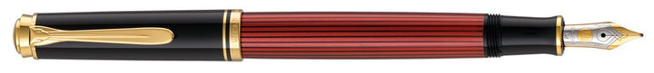 Pelikan Fine-Writing Pelikan 925131 Kolbenfüllhalter Souverän M400 Schwarz/Rot, Feder EF schwarz / r
