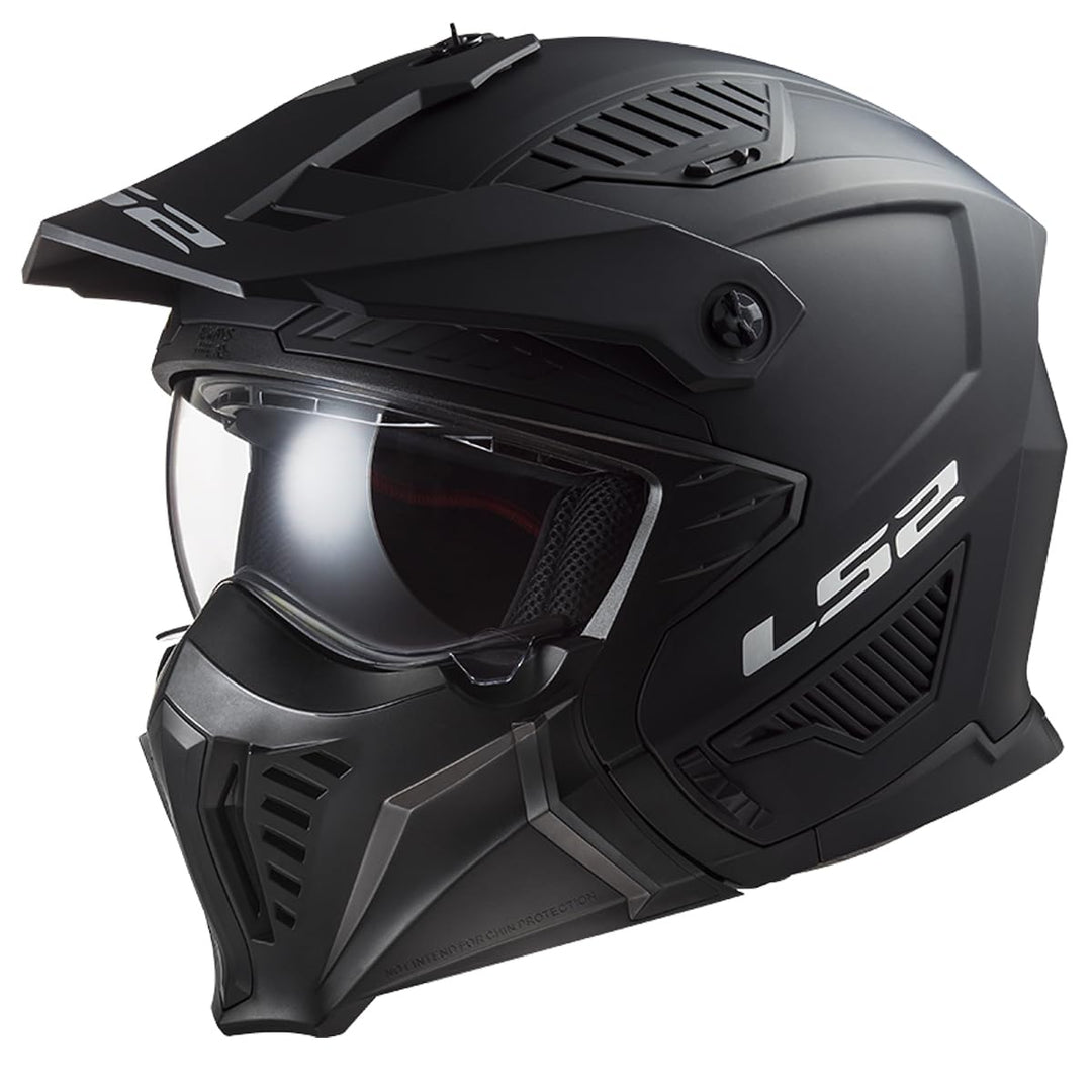 LS2, Jet modularhelme motorrad DRIFTER solid mat black 2206, L L Solid mat black, L Solid mat black