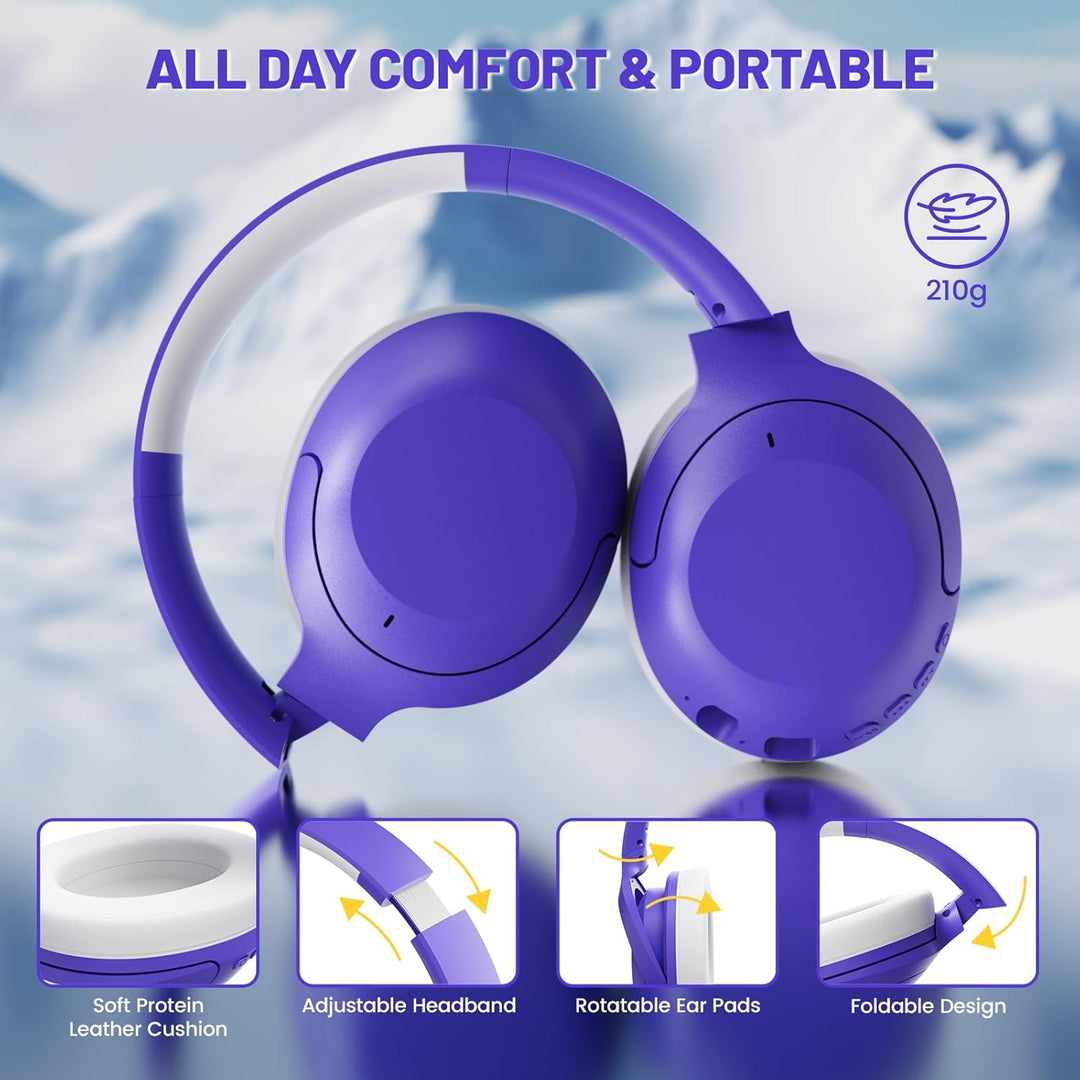 ATTACK SHARK G300 ANC Kabellose Kopfhörer, Ultraleicht Faltbare Over-Ear Kopfhörer mit Kabel/Bluetoo
