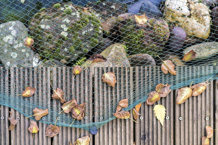 Aquagart® Teichnetz, 12m x 12m, dunkelgrün, engmaschig: Maschenweite 15mm x 15mm, Laubnetz, Teichabd
