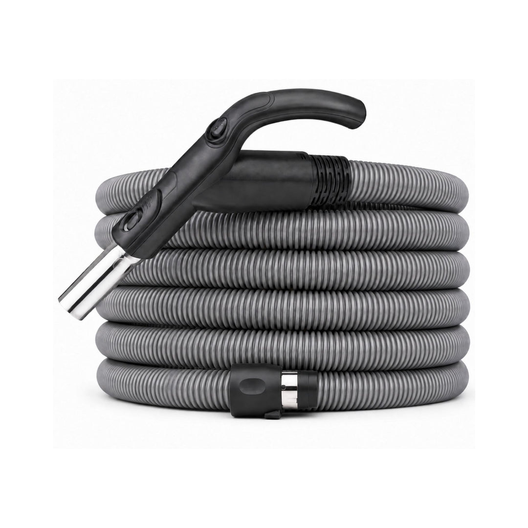 CANEUS Zentralstaubsauger Schlauch mit Ein/Aus Schalter - 9,1 M - Saugschlauch mit Handgriff Ergo -