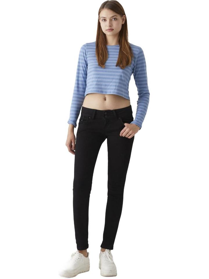 LTB Jeans - Damen - Molly - Low Waist - Slim Fit Jeans - Hosen 24W / 36L Black To Black Wash, 24W /