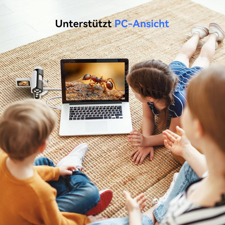 TOMLOV P20 Handheld Digital Mikroskop für Kinder, Mehrere Taschenmikroskop, Tragbare 1080P DV-Kamera