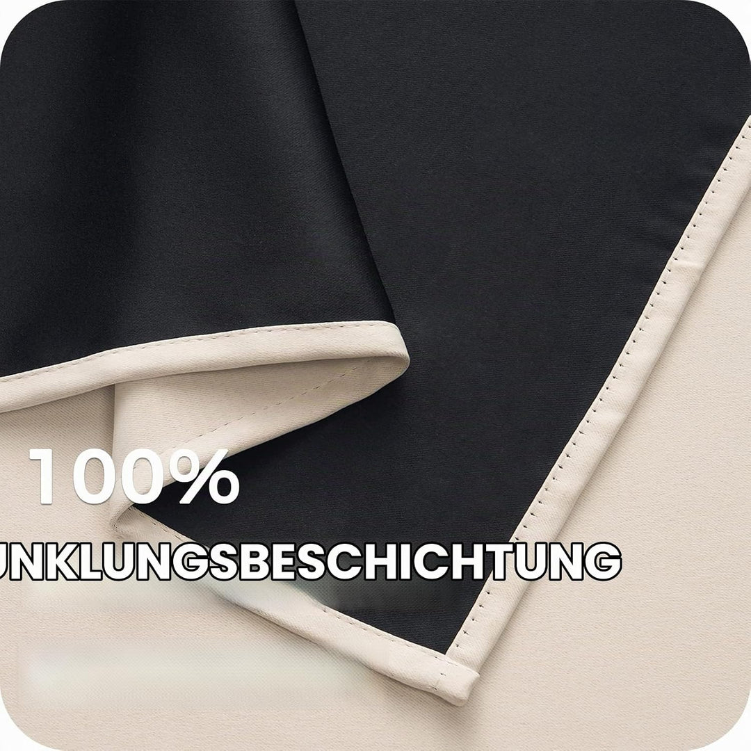 MRTREES Gardinen Blickdicht Beige Vorhänge mit Ösen 2er Set Vorhang Blickdicht Verdunklungsvorhänge