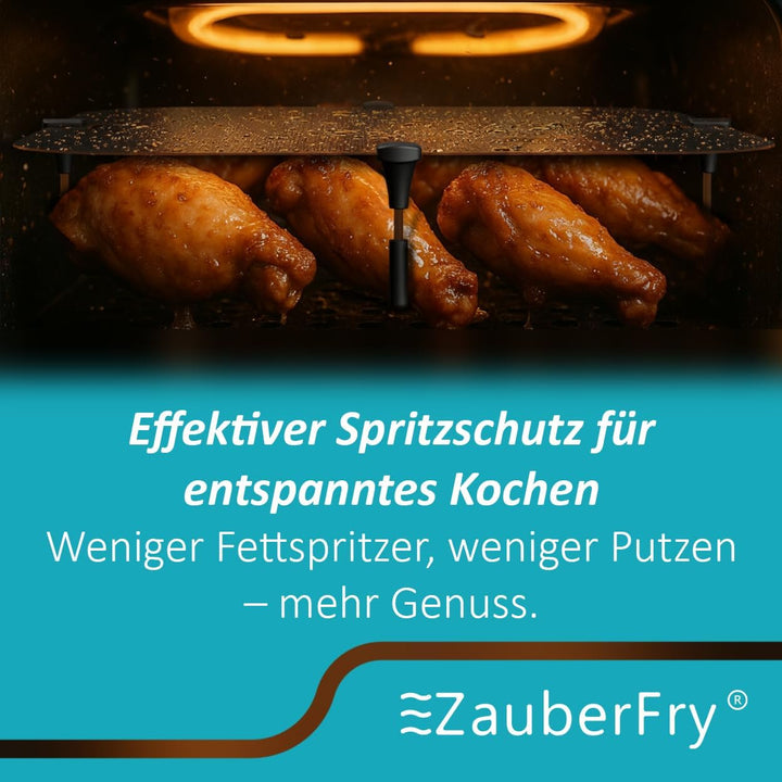 ZauberFry Spritzschutz, Effektiver Edelstahl Fettspritzschutz kompatibel mit Tefal Easy Fry XL Surfa