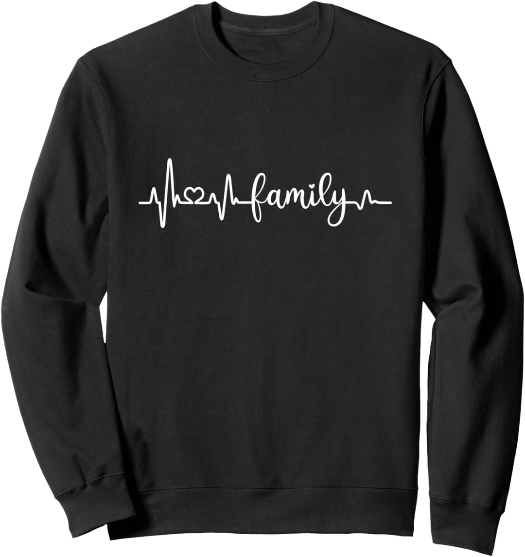 Familie Herzschlag Mama Papa Sohn Tochter I love my family Sweatshirt