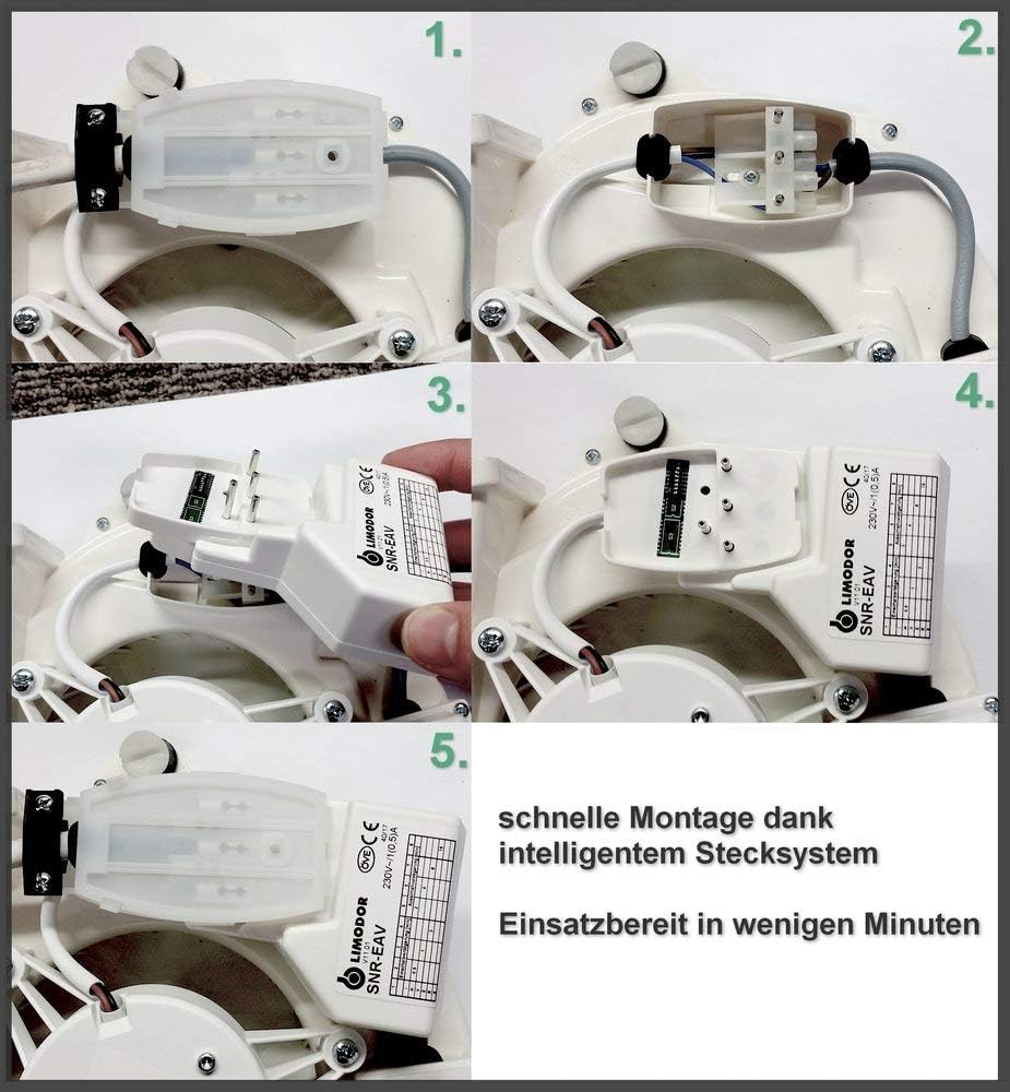 Limodor Nachlaufsteuerung SNR mit Einschaltverzögerung und einstellbare Nachlaufzeit für Serie F Typ