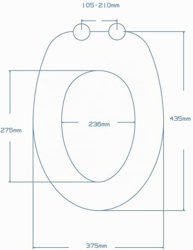 sanicomfort WC Sitz Bricks, MDF Holzkern, ohne Absenkautomatik, Toilettensitz mit Klodecken, Klobril