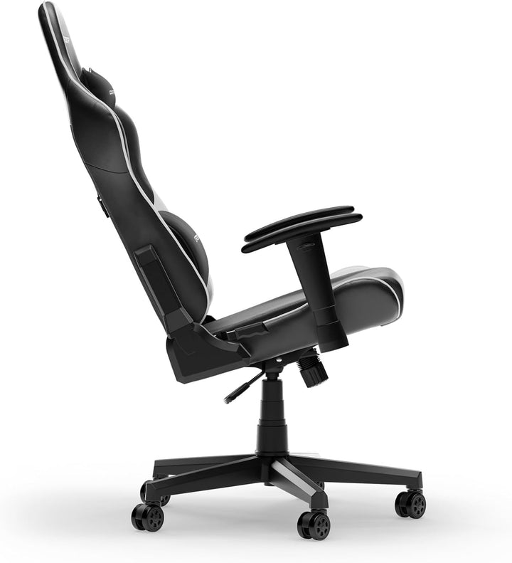DXRacer Prince L Schwarz &amp; Weiss PVC Leder das Orginal Gaming Stuhl, Schreibtischstuhl, Bürostuhle,