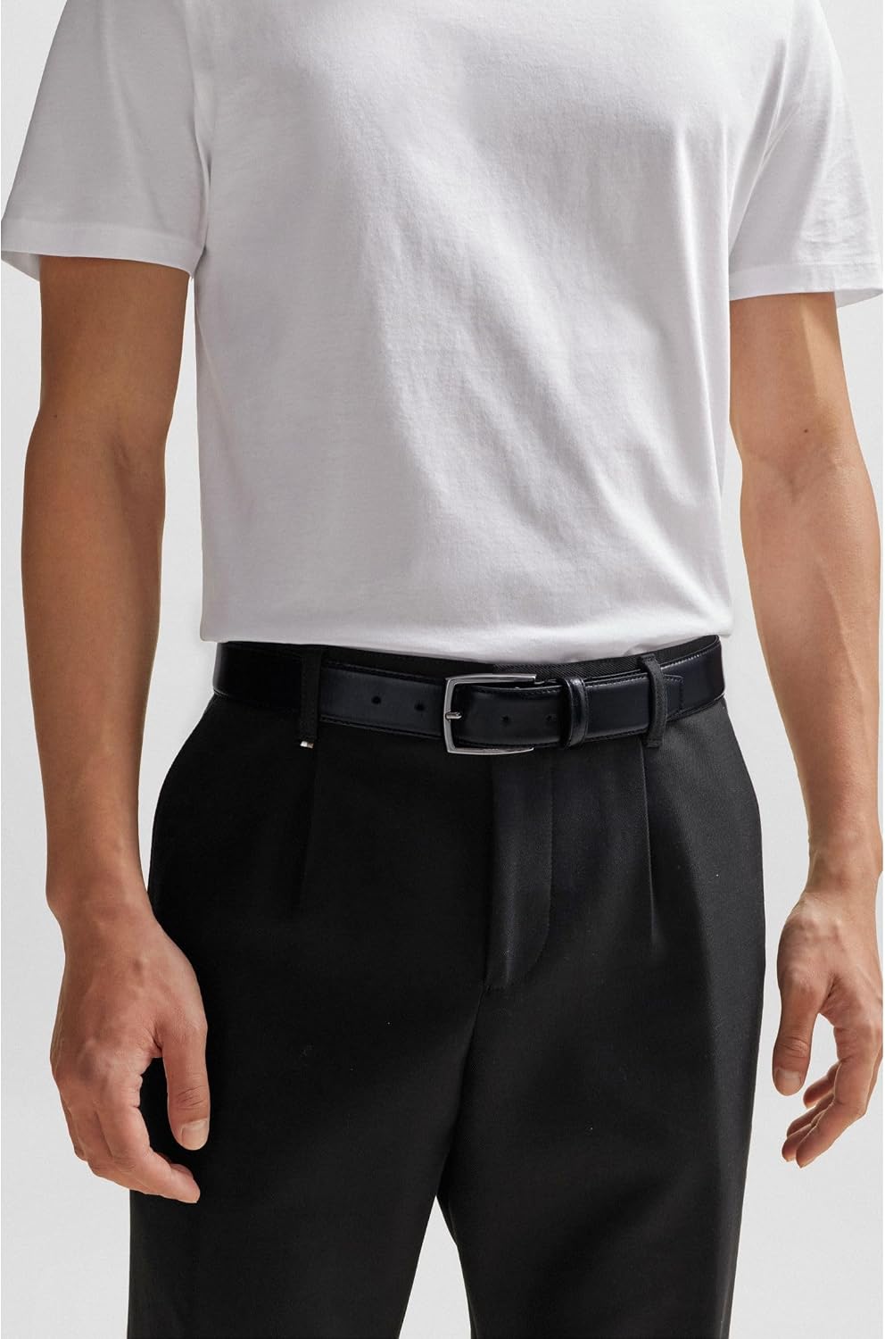 BOSS Herren Gürtel 90 Black1, 90 Black1