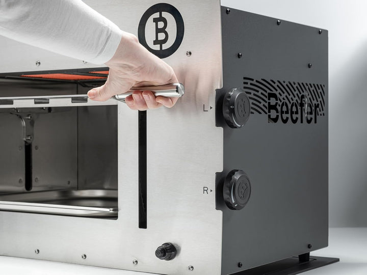 Beefer XL II – Profi-Oberhitzegrill mit 800 °C, 2 Regelbare Infrarotbrenner, Patentierte Einhand-Höh