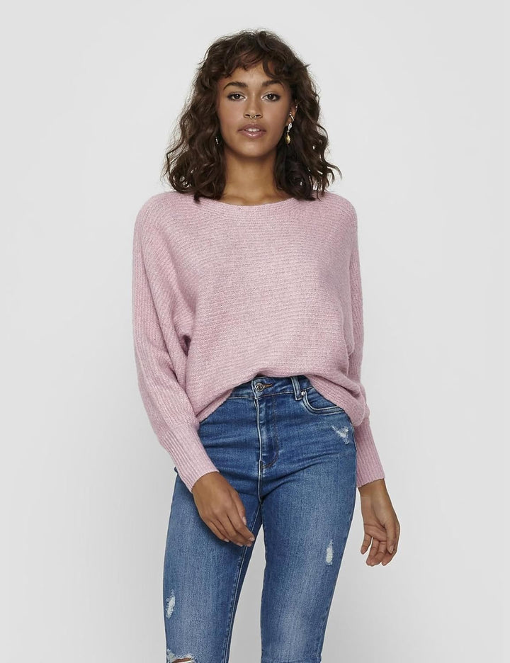 ONLY Damen Strickpullover XS Woodrose/Detail:melange, XS Woodrose/Detail:melange