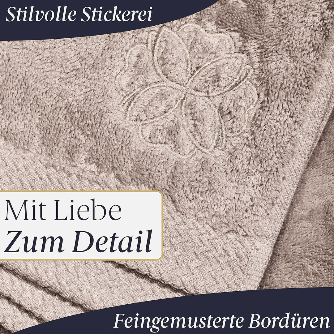 Liebenstein® Premium Handtuch Set - in beige - 2 Duschtücher 70x140 cm und 2 Handtücher 50x100 cm au