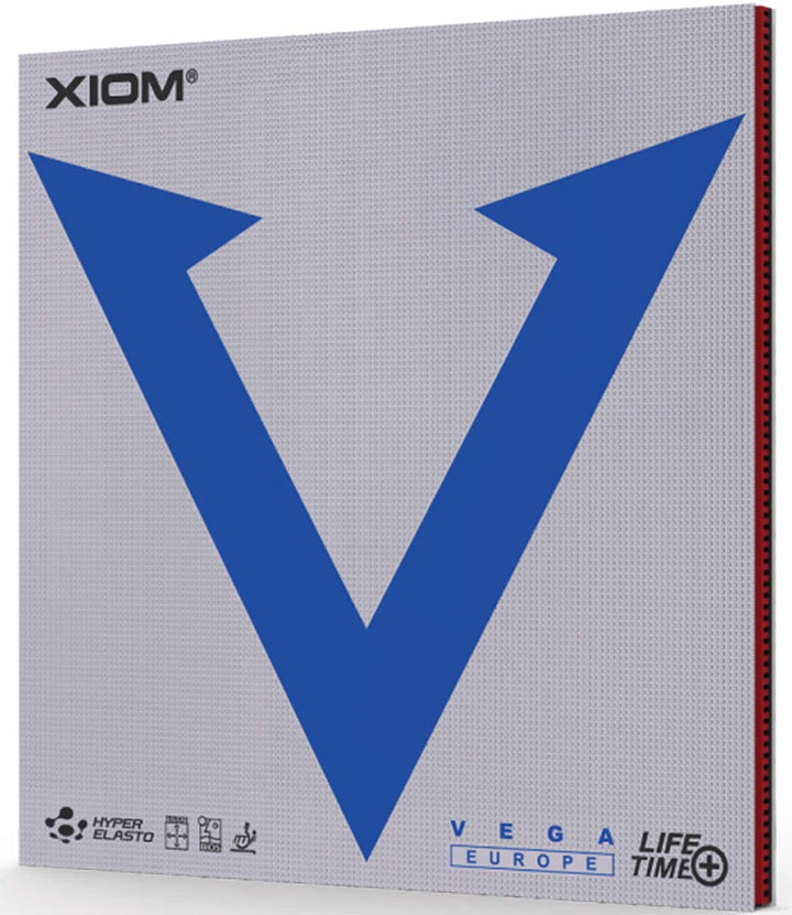 Xiom Vega Europe High Tension Rubber Rot/Ausflug, Einfarbig (Getaway Solids) 2.0 mm, Rot/Ausflug, Ei