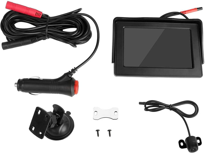 OBEST Auto Rückfahrkamera mit 4,3 Zoll Monitor Set, IP67 wasserdichte Parkkamera Einparkhilfe System