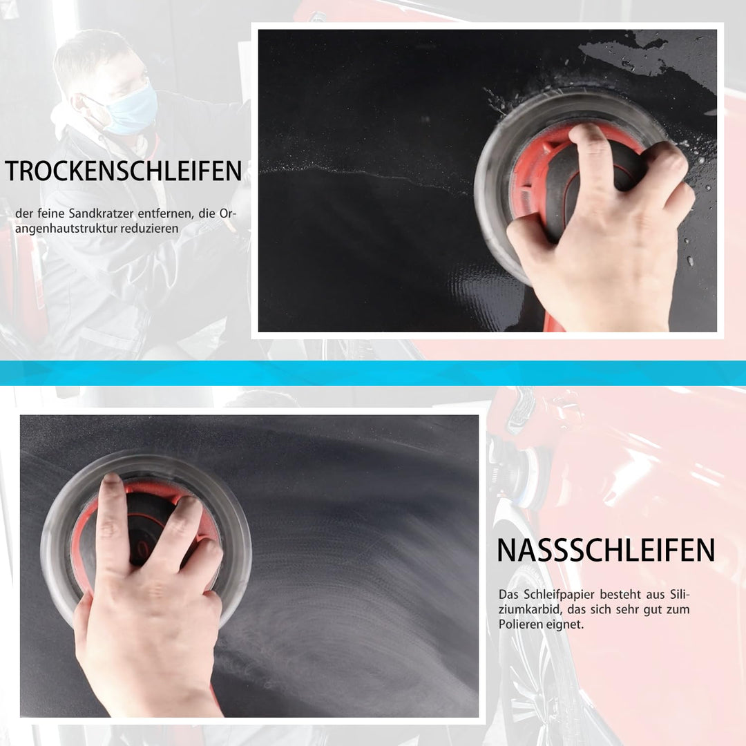 Schleifpapier 150mm Klett 15 STÜCKE Schleifpapier P5000 Fine Finishing Schleifscheiben Siliziumkarbi