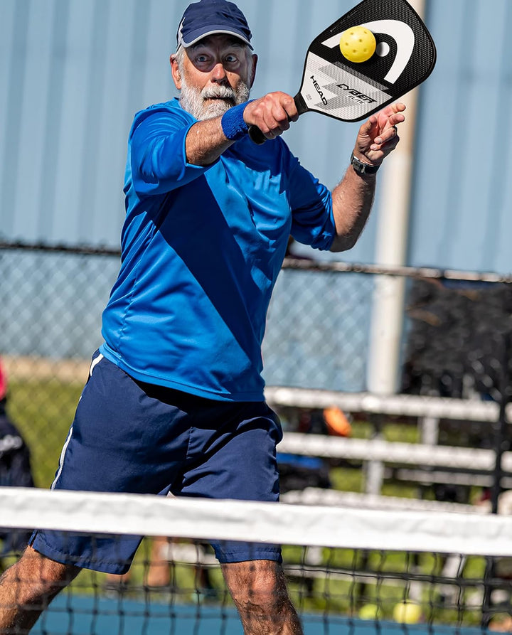 Head Cyber Elite Pickleball-Paddel, Fiberglas-Oberfläche, Schwarz/Weiss, Anfänger- bis Fortgeschritt