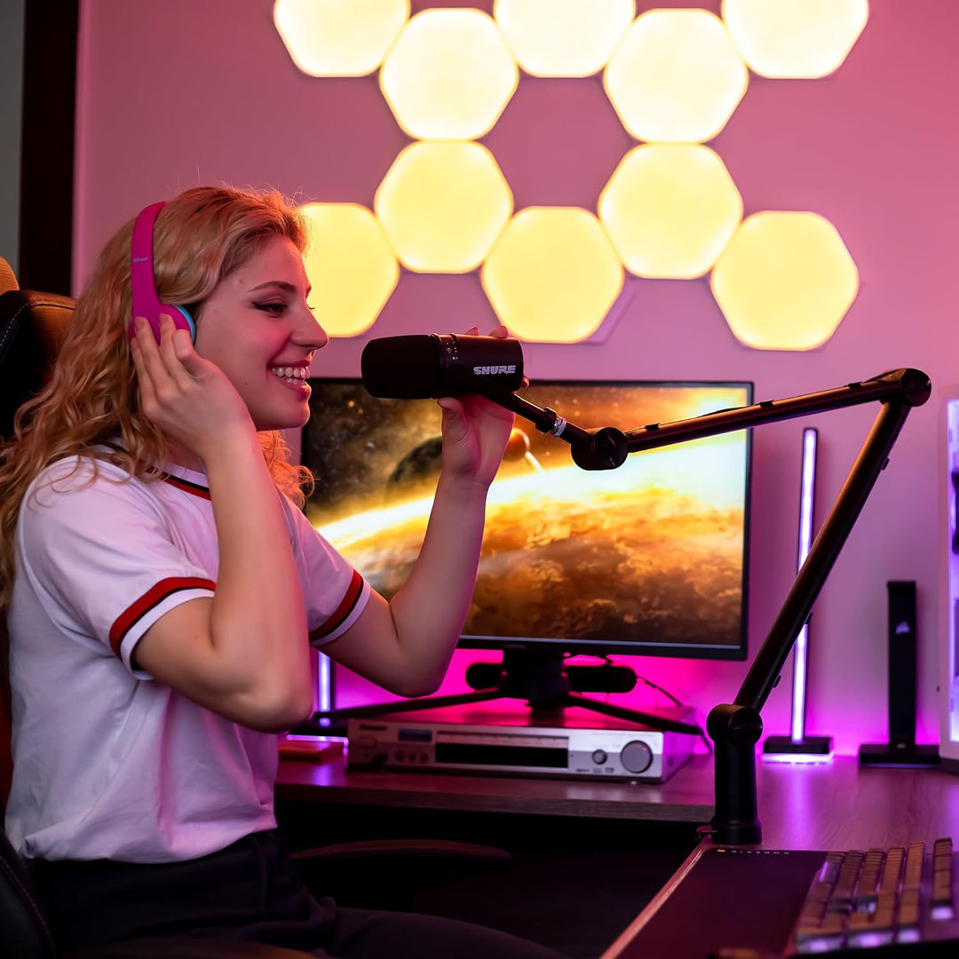 IXTECH Mikrofonarm – Verstellbarer 360° drehbarer Mikrofonständer Tisch – Stabiles Recording-Equipme