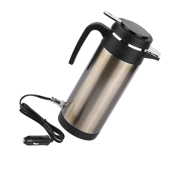 Elektrischer Wasserkocher 1000ml 12V/24V Lebensmittelechter 304 Edelstahl Vakuumisolierter Doppelwan