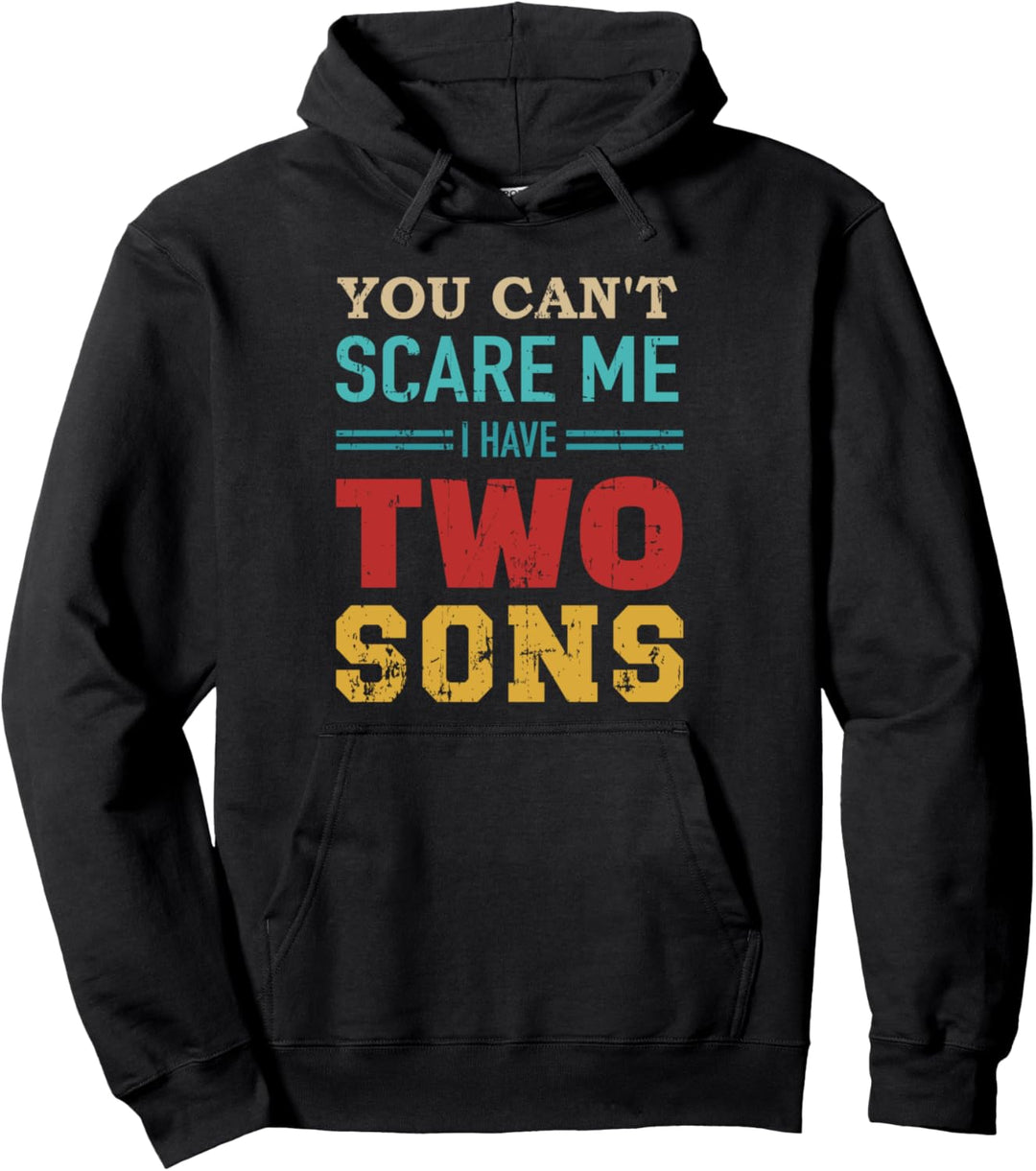 Nicht erschrecken Spruch zwei Söhne Mama Papa vintage Pullover Hoodie