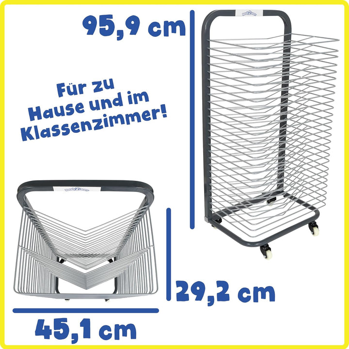 READY 2 LEARN Gestell zum Trocknen von Kunst - Stabiler Kunst-Organizer für Bilder und Zeichnungen -
