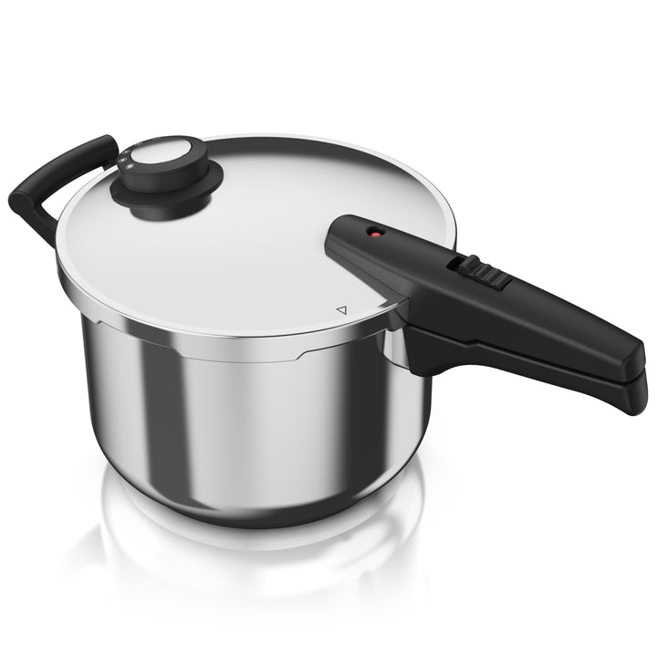 Arendo - Schnellkochtopf Induktion 6l Edelstahl - 3in1 – 6 Liter Fassungsvermögen – induktionsgeeign