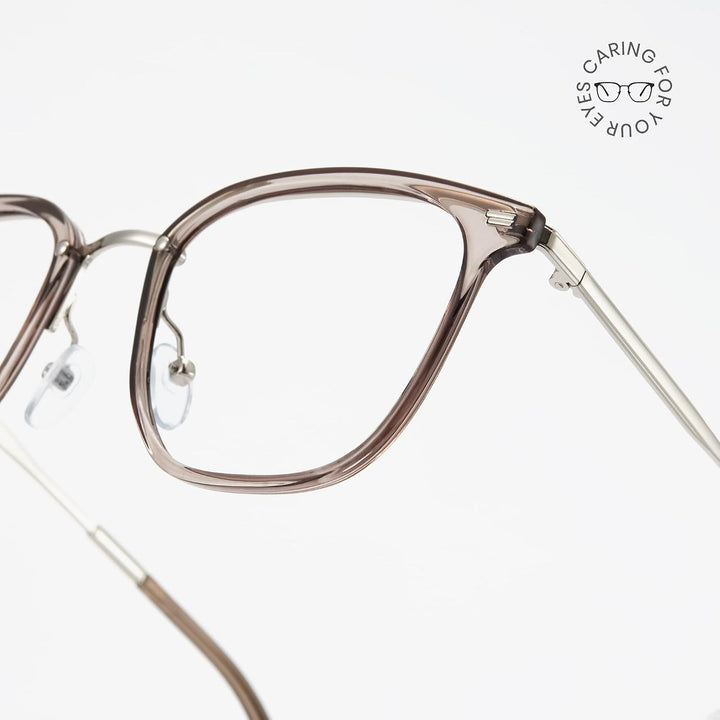 Cyxus Deko Brille Damen Herren Ohne Stärke mit Blaulichtfilter Mode Stil für PC TV Tablet 02hellbrau
