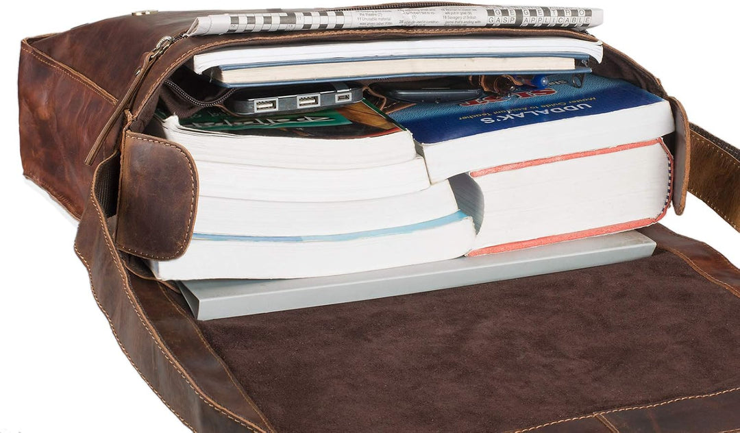 STILORD Hannes Umhängetasche Leder Herren Damen Vintage A4 gross Messenger Bag Uni Arbeit Büro Busin