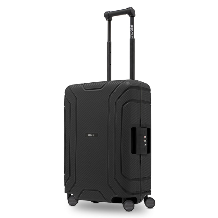 REDOLZ Hartschalen Kabinen-Koffer ohne Reissverschluss | 3-Punkt-Verschluss-System | Kleiner Trolley