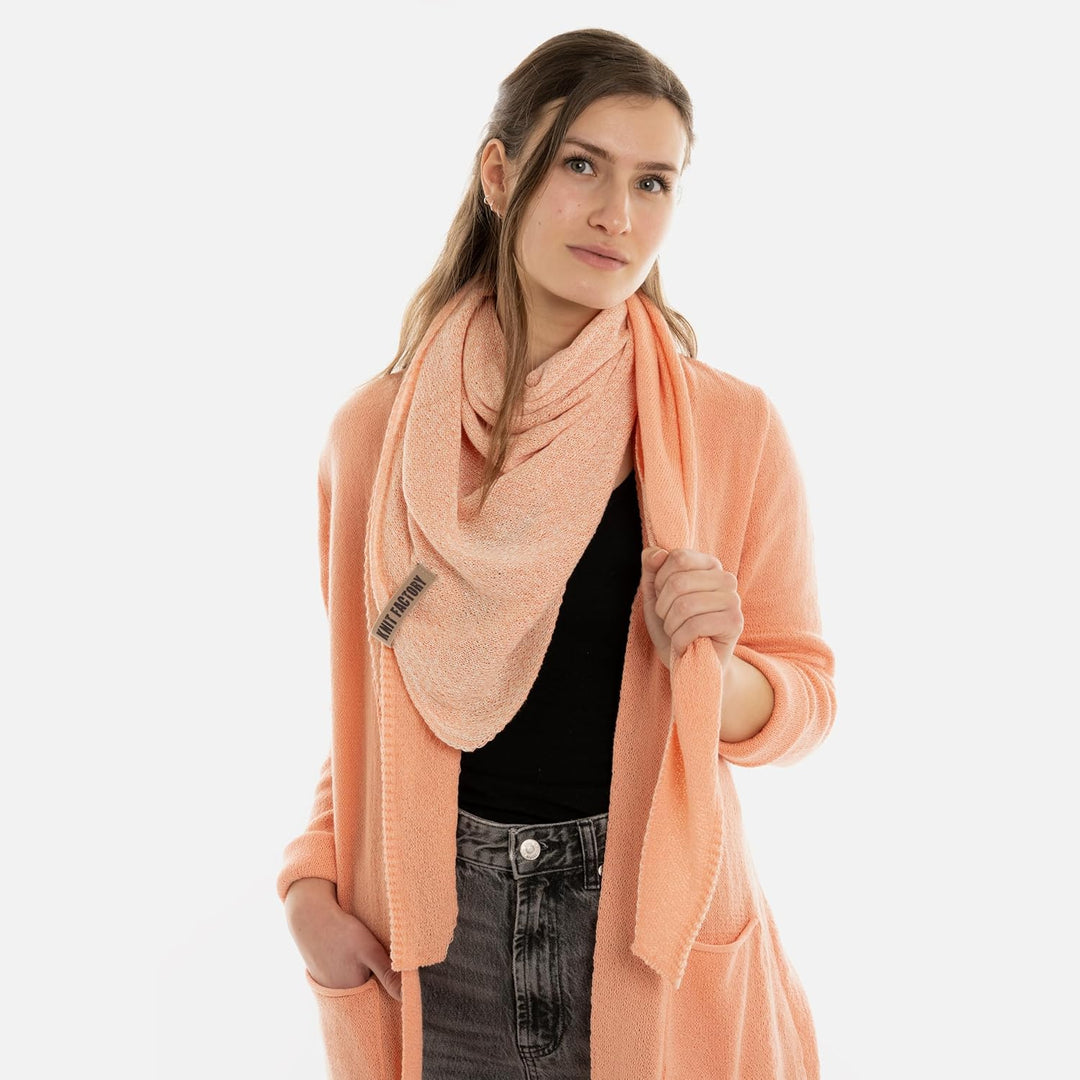 KNIT FACTORY - Ella Dreieckstuch - Dreieckstuch Damen - Fein Gestrickter Damen Schal - Halstücher fü