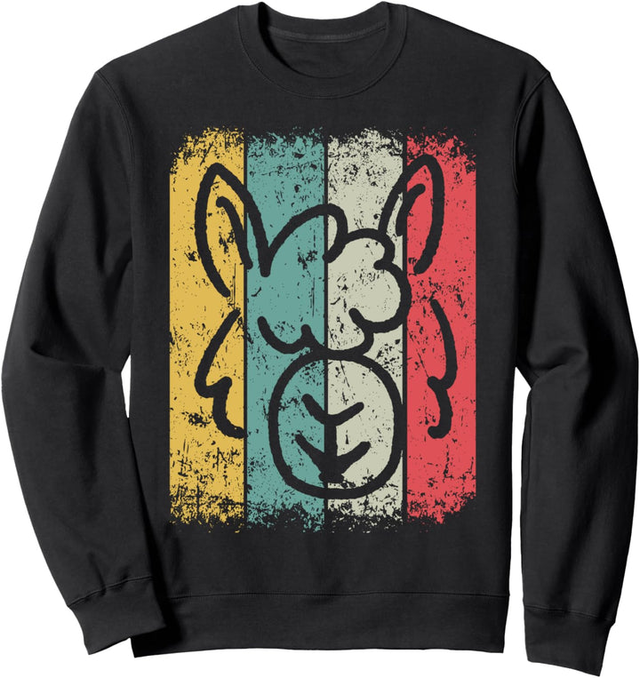 Alpaka Lama Kopf Retro Alpaka Bauer - Alpaka Landwirte Lama Sweatshirt