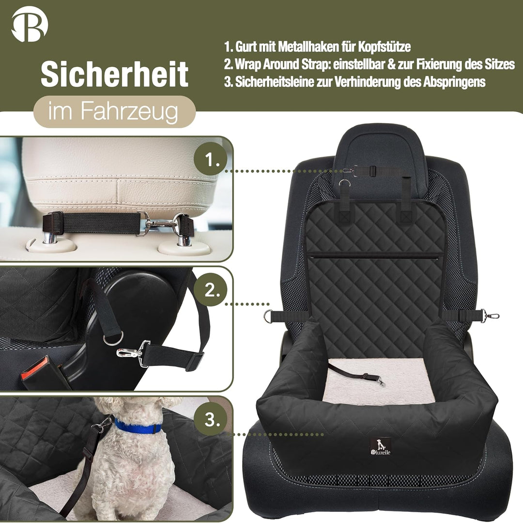 Hunde Autositz Auto Hundesitz, 2-in-1 Hundebett Hundekorb für kleine &amp; mittelgrosse Hunde, Oxford St