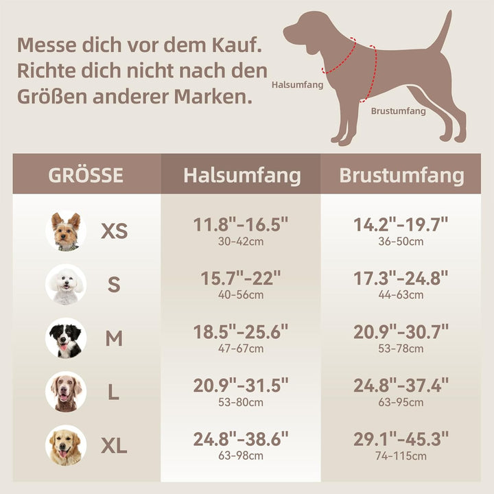 Hundegeschirr mit weicher Lycra-Polsterung, atmungsaktiver Komfortweste aus Mesh, Verstellbarer Grös