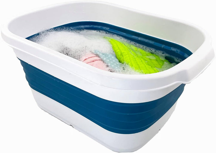 SAMMART 13L zusammenklappbare Wanne – tragbarer Picknickkorb für den Aussenbereich – platzsparender