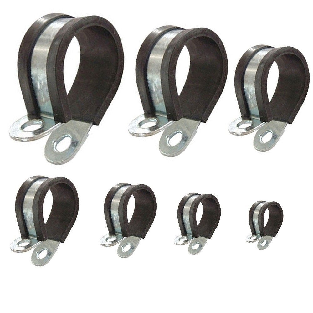 Rohrschellen mit Gummieinlage Auswahl: Ø 6mm / Band 12mm, 50 Stück Ø 6mm / Band 12mm 50 Stück, Ø 6mm