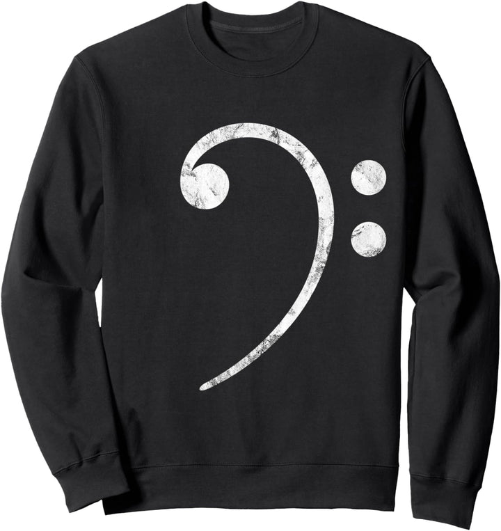 Bassschlüssel Musik Symbol Bassist Musiknoten Band Musiker Sweatshirt