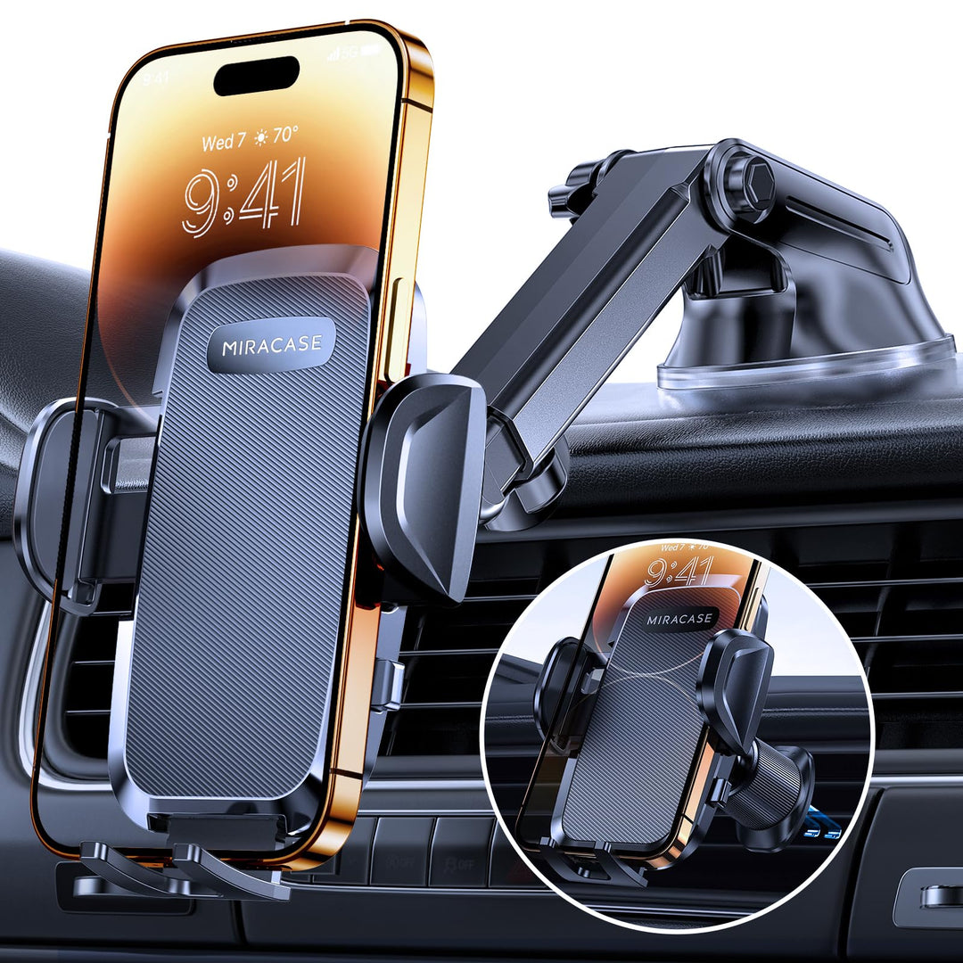 Miracase Handyhalterung Auto[Verbesserter Saugnapf&amp;Metall-Doppelhaken] Handyhalter Auto Lüftung Arma