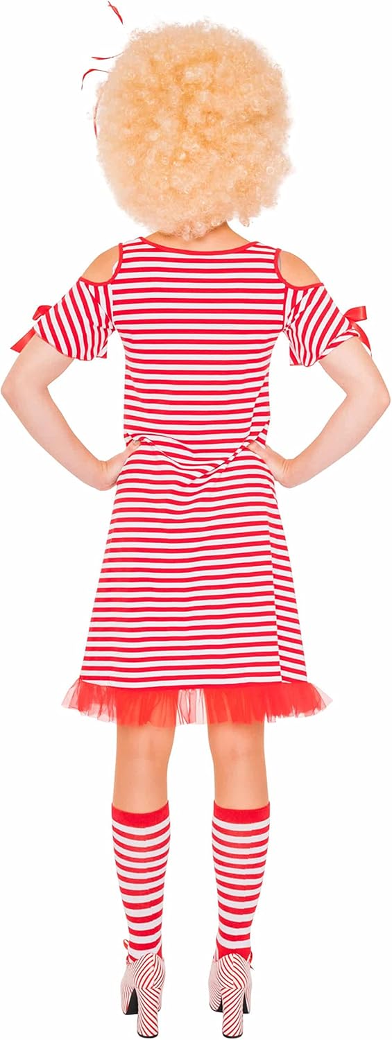 Deiters Kleid Shoulder-Cut mit Schleifen Damen rot/weiss S/M