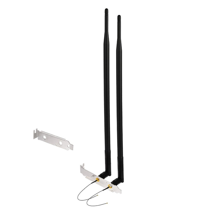 Superbat WLAN Antenne 8dBi 2.4GHz 5.8GHz Dualband RP-SMA Stecker &amp; 25cm U.FL MHF4 auf RPSMA Buchse K