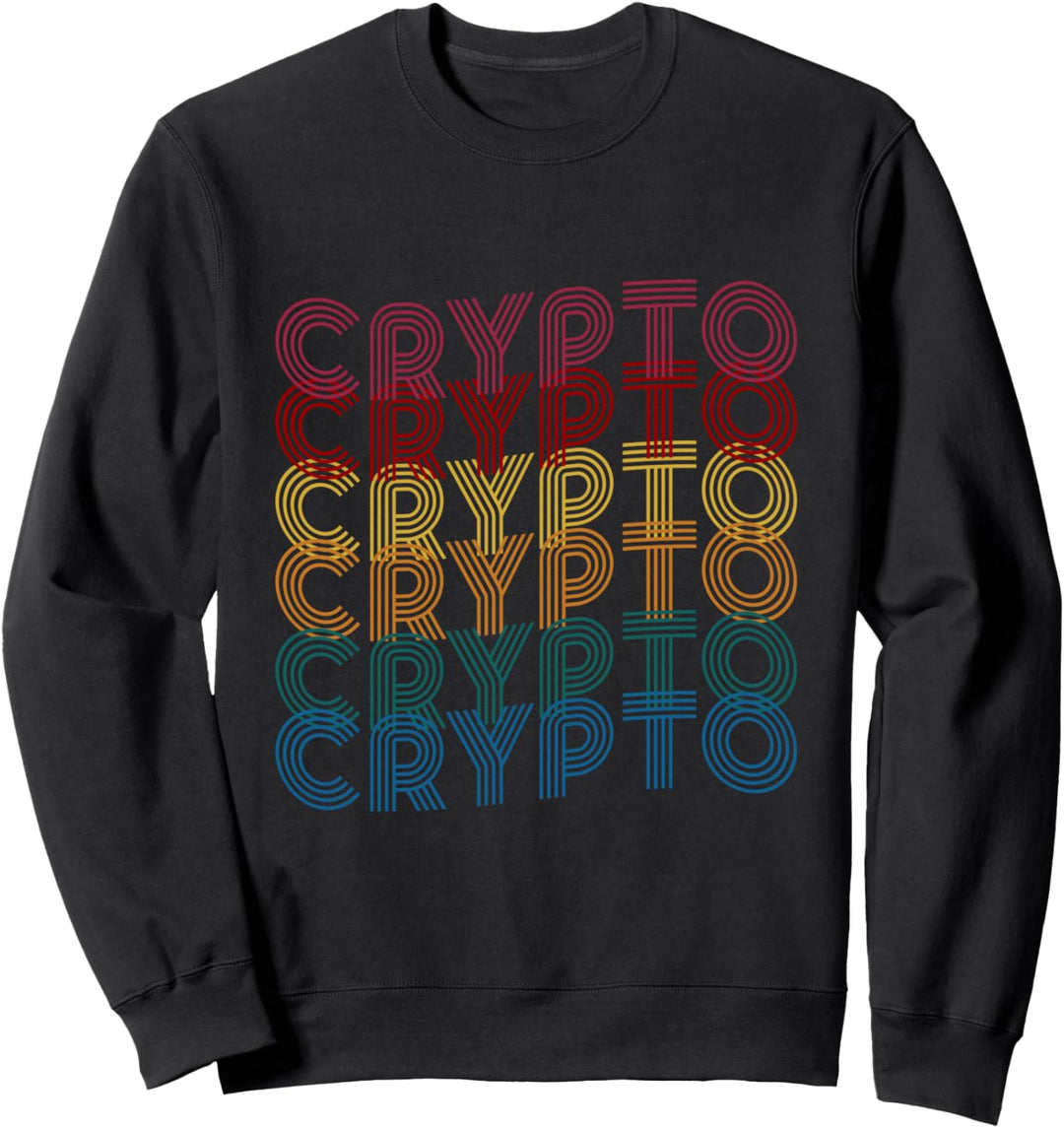 Bitcoin Retro Farben Kryptowährung Digitale Währung Sweatshirt