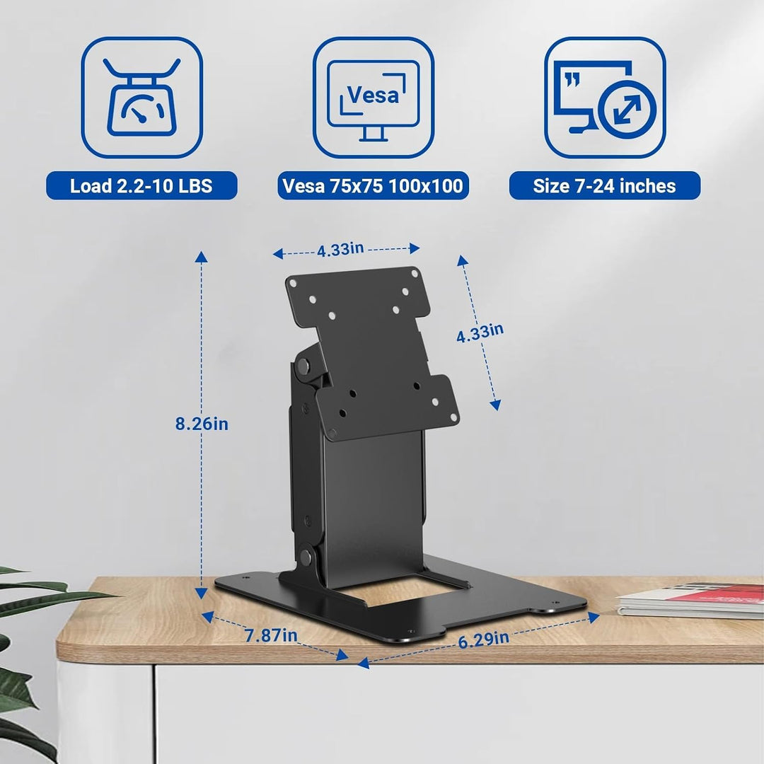 Wearson WS-03S VESA Standfuss für 7-17 Zoll Touchscreens POS und PC Monitore VESA 100x100 75x75mm Mo