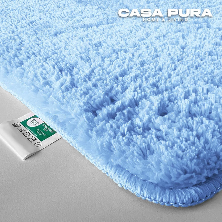 casa pura Badematte Hochflor Sky Soft - Weicher, Flauschiger Badezimmerteppich in Shaggy-Optik - Bad